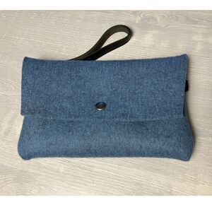 Moop blue felted pouch